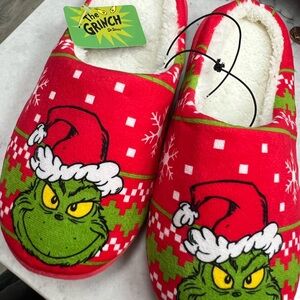 The Grinch Red and Green Slippers